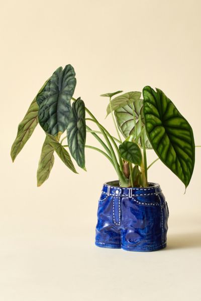 BDG Vintage Denim Pant Ceramic Planter