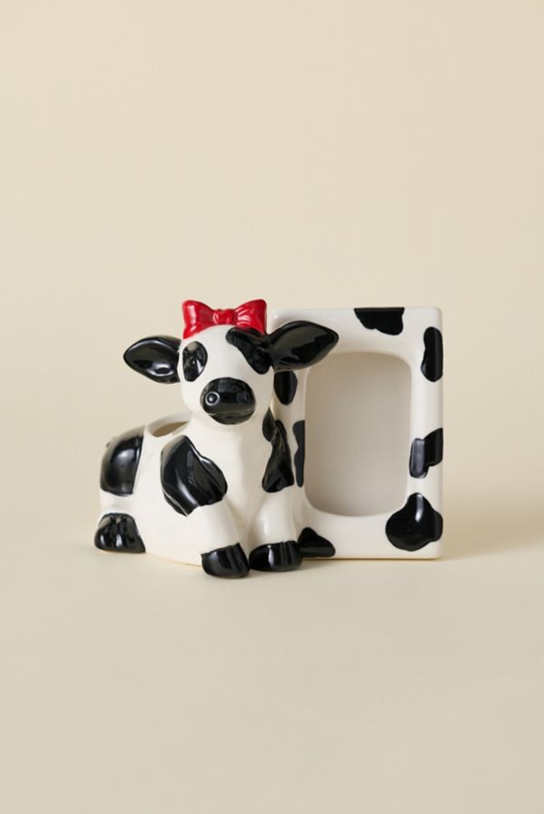 Slide View: 2: Cow INSTAX MINI Ceramic Picture Frame Vase