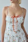 Thumbnail View 2: Kiss The Sky Villa Tiered Drop Waist Corset Mini Dress