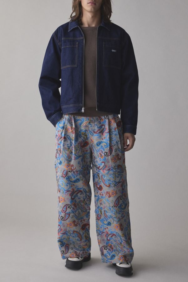 Slide View: 4: FRIED RICE Paisley Jacquard Zip-Off Pant