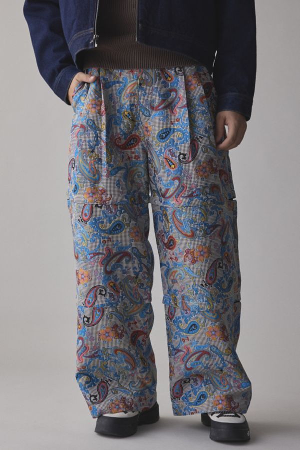 Slide View: 1: FRIED RICE Paisley Jacquard Zip-Off Pant