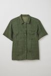 Thumbnail View 2: FRIED RICE Textured Block Pattern Short Sleeve Shirt