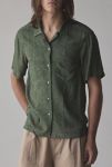 Thumbnail View 1: FRIED RICE Textured Block Pattern Short Sleeve Shirt