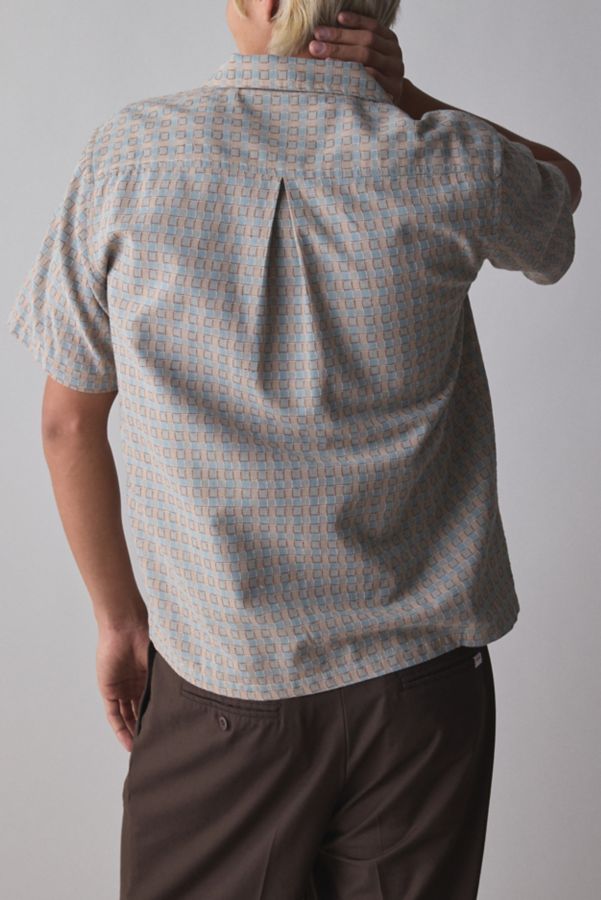 Slide View: 3: FRIED RICE Grid Pattern Short Sleeve Shirt