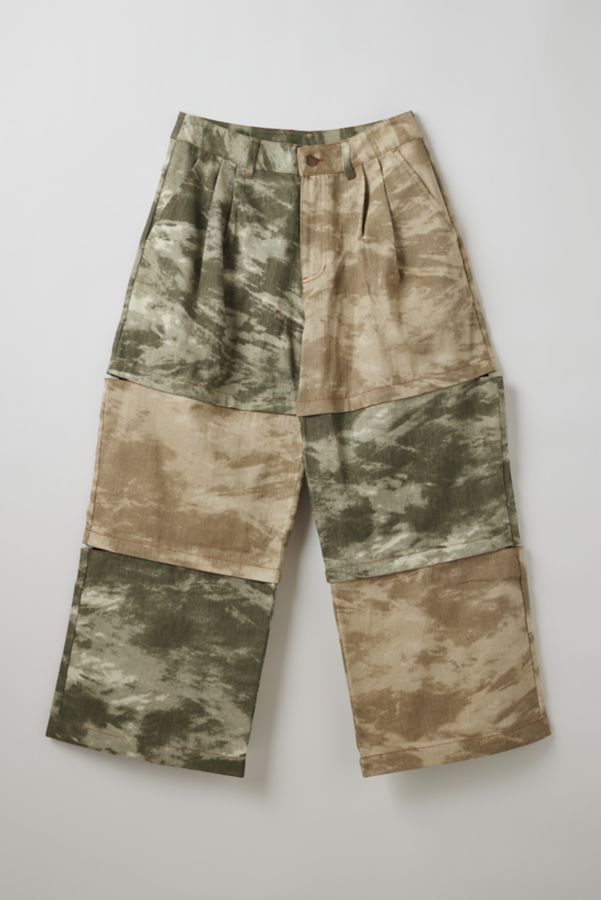 Slide View: 2: FRIED RICE Blocked Camo Baggy Pant