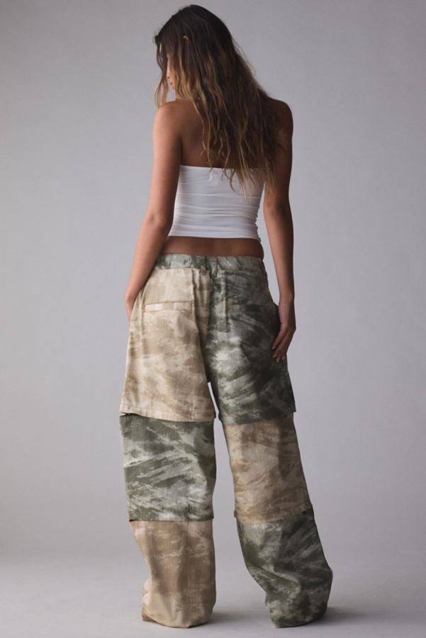 Slide View: 4: Pantalon Ample Camouflage Bloqué FRIED RICE