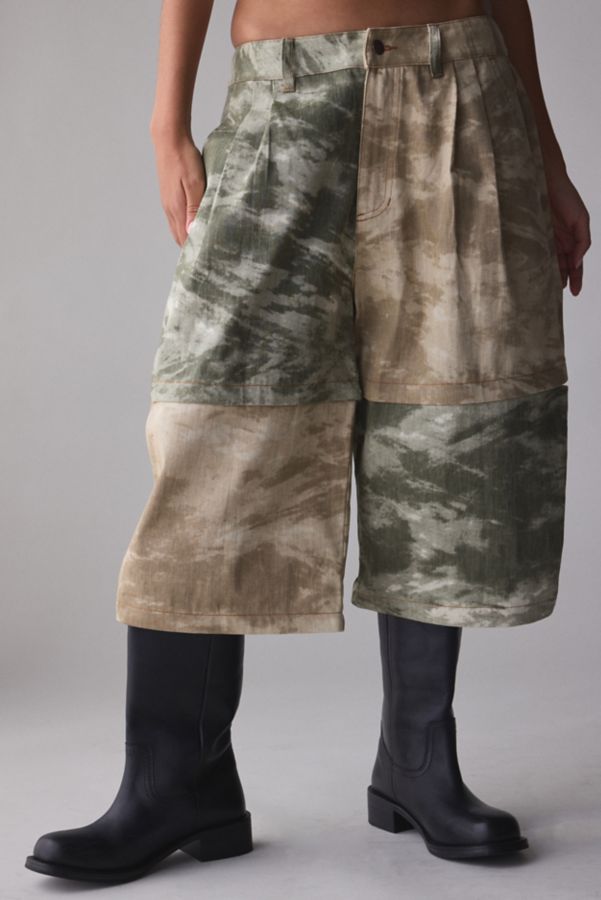 Slide View: 5: FRIED RICE Blocked Camo Baggy Pant