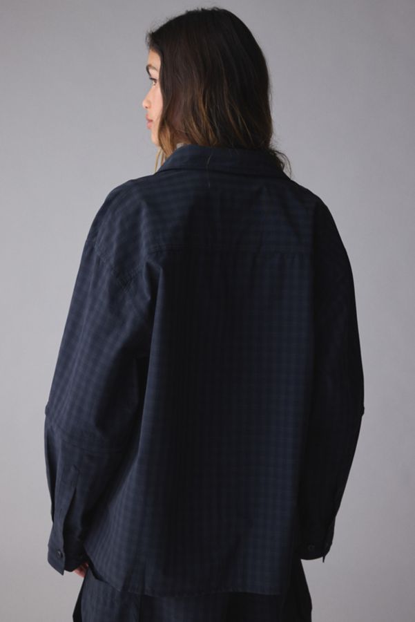 Slide View: 4: FRIED RICE Check Pattern Zip-Off Long Sleeve Shirt