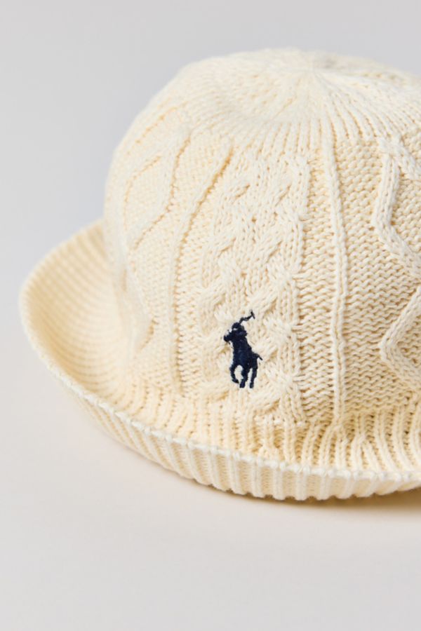 Slide View: 2: Polo Ralph Lauren Cable Knit Bucket Hat