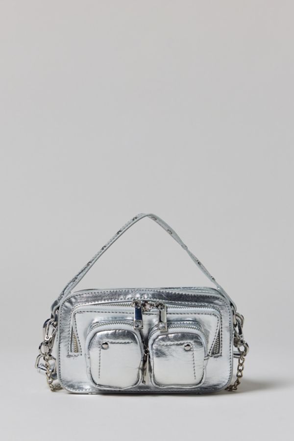 Slide View: 1: Núnoo Helena Recycled Cool Silver Crossbody Bag