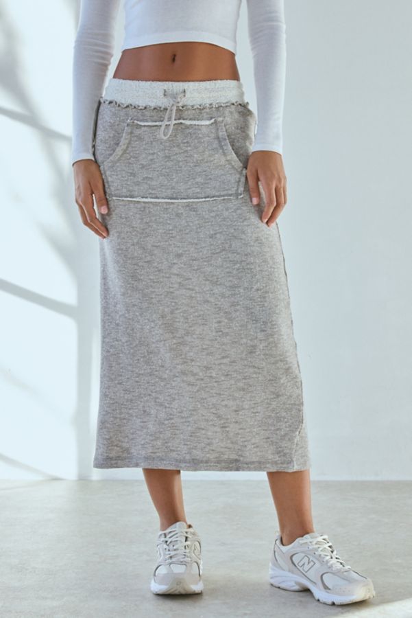 Slide View: 1: Out From Under Break It Up Maxi Sweat Skirt