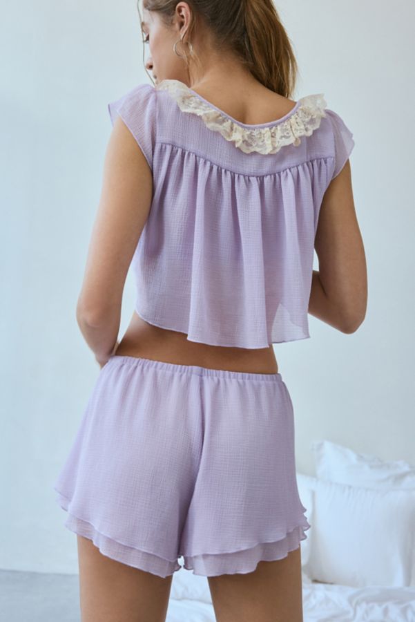 Slide View: 3: Out From Under Sabrina Tiered Ruffle Micro Short