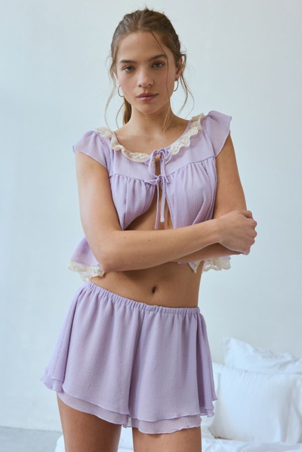 Slide View: 1: Out From Under Sabrina Tiered Ruffle Micro Short