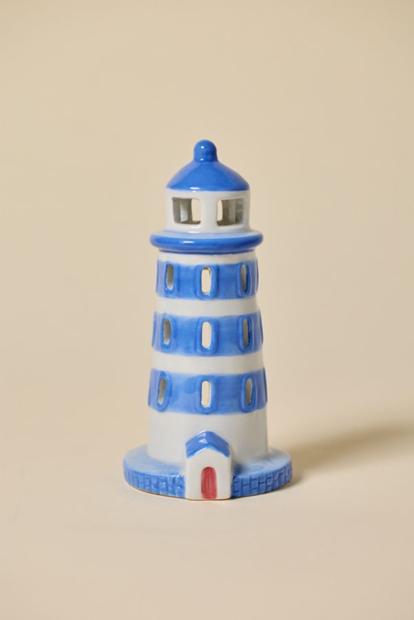 Slide View: 1: Paddywax Lighthouse Cone Incense & Tea Light Holder Set