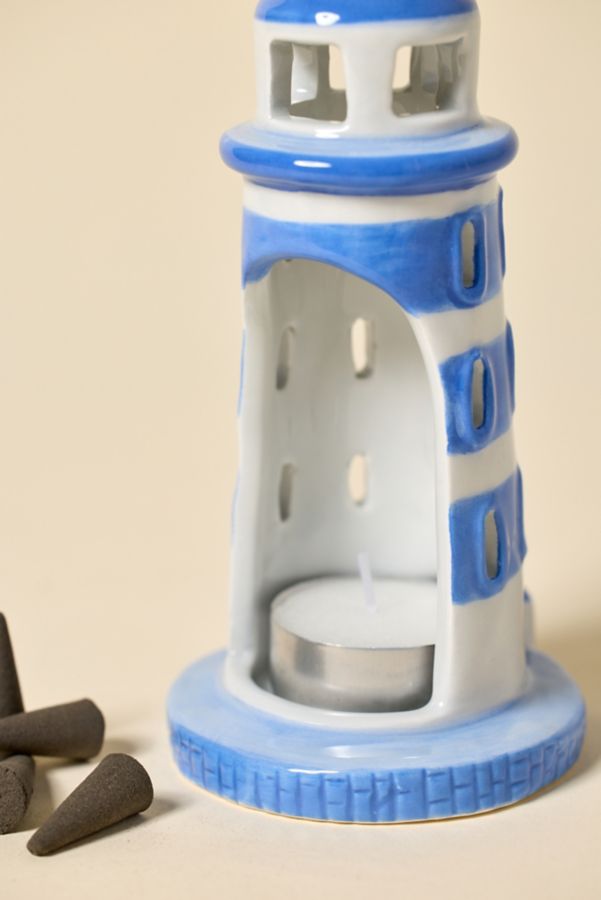 Slide View: 2: Paddywax Lighthouse Cone Incense & Tea Light Holder Set