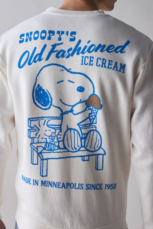 Slide View: 4: Peanuts Snoopy's Old Fashioned Ice Cream Graphic Long Sleeve Tee