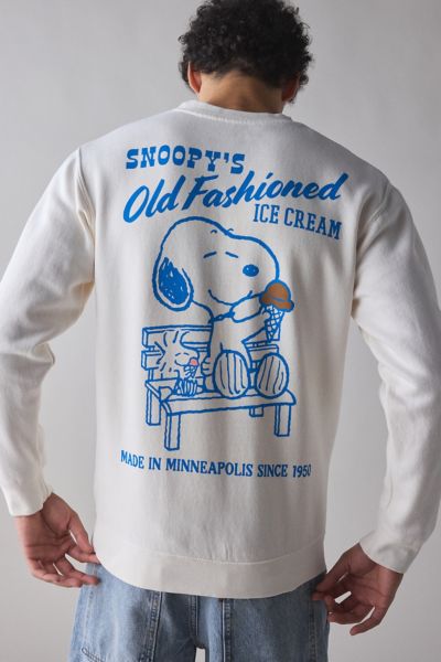 Peanuts Snoopy's Old Fashioned Ice Cream Graphic Crew Neck Sweatshirt