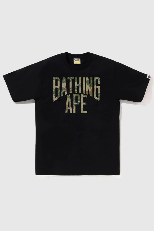 Slide View: 1: BAPE Layered Line Camo NYC Logo Tee