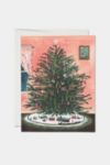 Thumbnail View 1: Red Cap Tinsel Tree Holiday Card