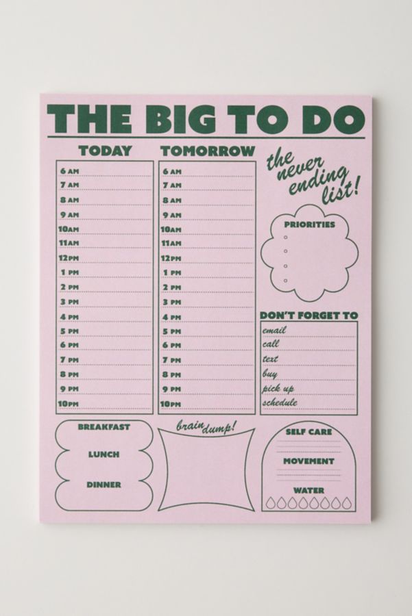 Slide View: 1: Sunthing Studio The Big To Do Daily Notepad