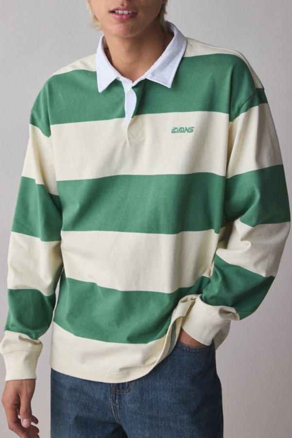 Slide View: 1: Vans Ward Stripe Knit Rugby Shirt