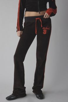 Slide View: 3: Pantalon Bas Taille Velours Trois Bandes Jaded London