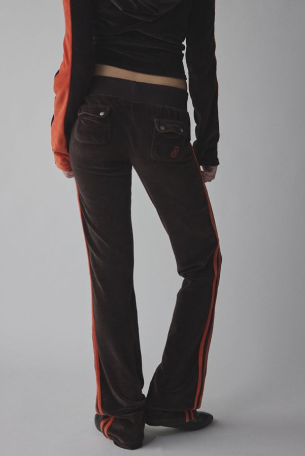 Slide View: 4: Jaded London Stripe Velour Low-Rise Pant