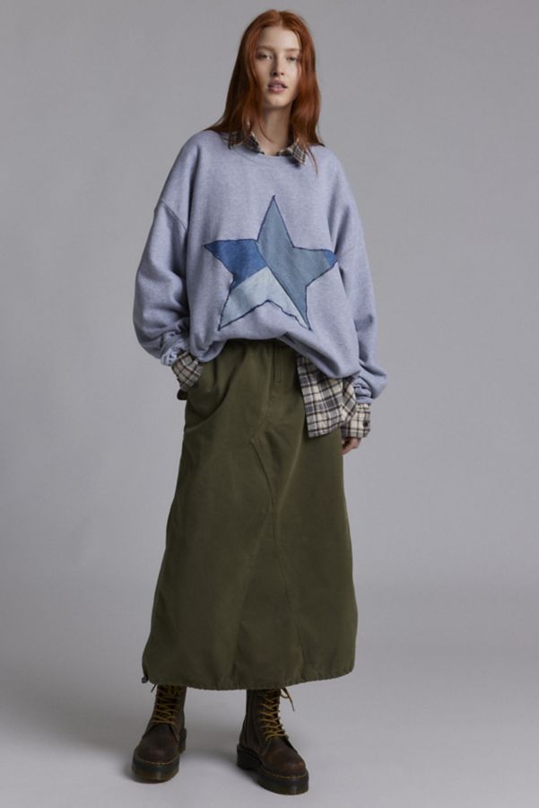 Slide View: 3: THE SERIES X Urban Renewal Star Patchwork Fleece Pullover