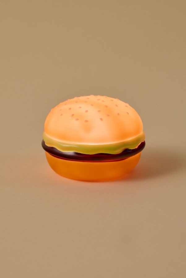 Slide View: 2: Burger Shape Portable Vinyl LED Table Lamp