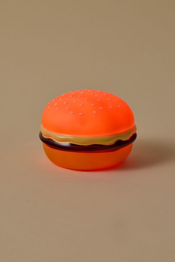 Slide View: 3: Burger Shape Portable Vinyl LED Table Lamp