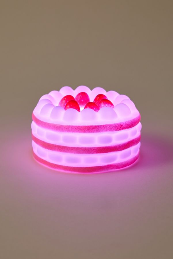 Slide View: 4: Decadent Cake Shape Portable Vinyl LED Table Lamp