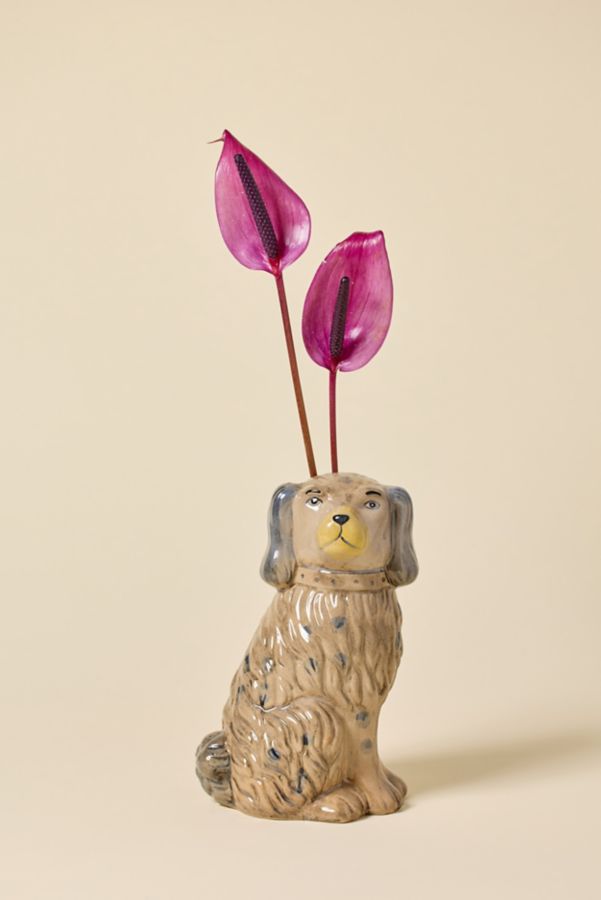 Slide View: 1: Vase Chien Gris