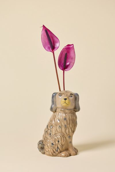 Vase Chien Gris