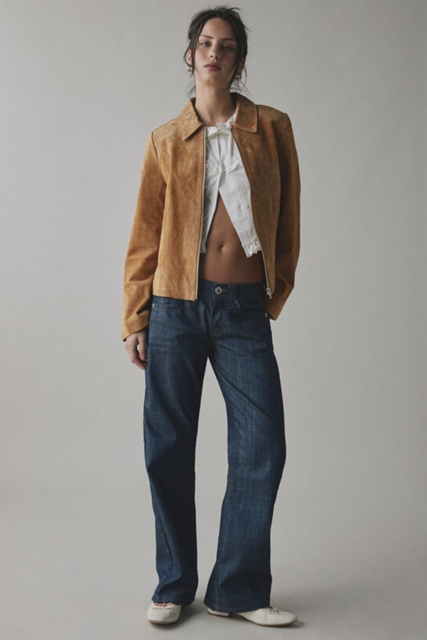 Slide View: 2: Kimchi Blue Sharona Suede Slim Jacket