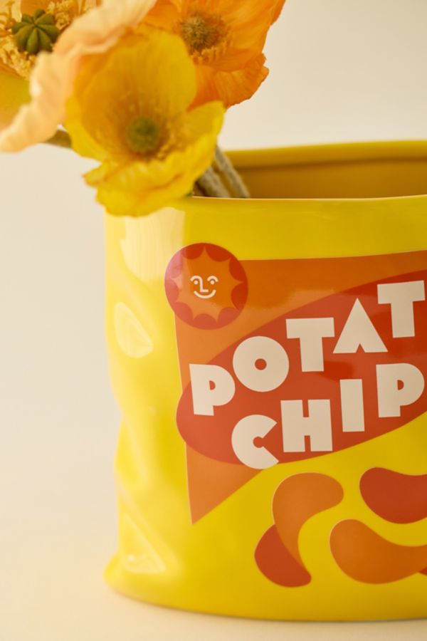 Slide View: 2: ban.do Potato Chip Bag Shape Ceramic Vase