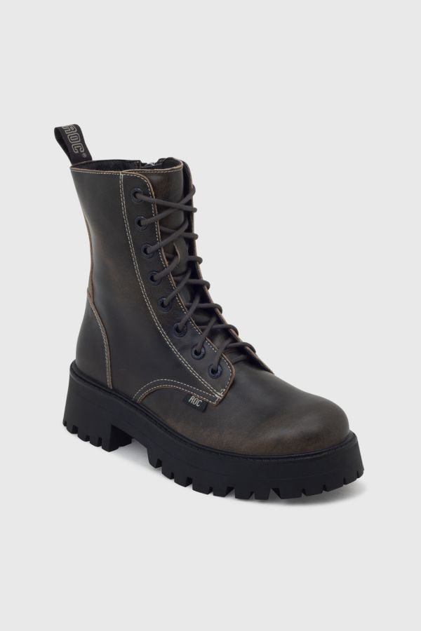 Slide View: 2: ROC Crew Leather Combat Boot