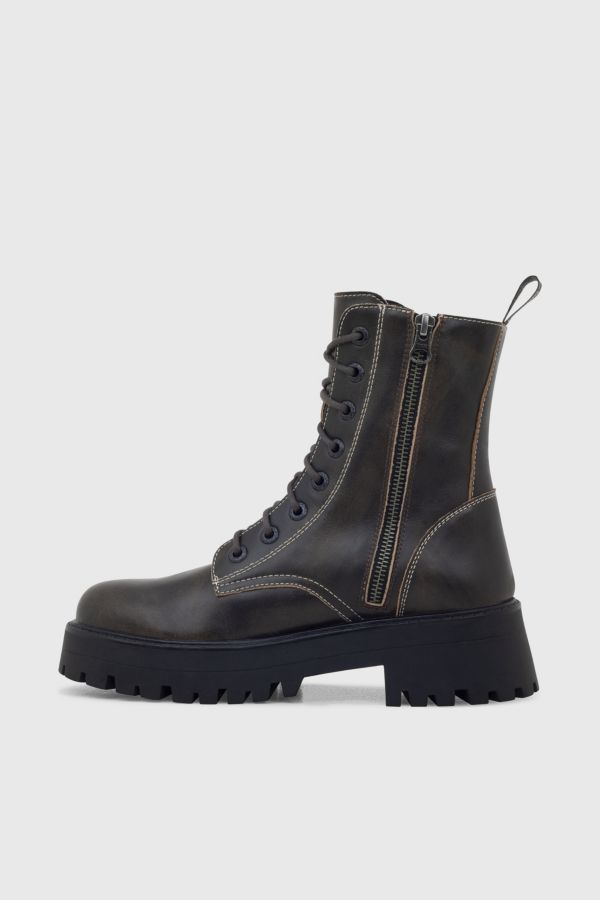 Slide View: 4: ROC Crew Leather Combat Boot