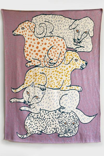 Olivia Wendel Cat Dog Knit Blanket