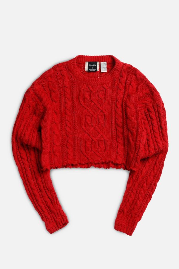 Slide View: 1: Frankie Collective Rework Crop Knit Sweater 039