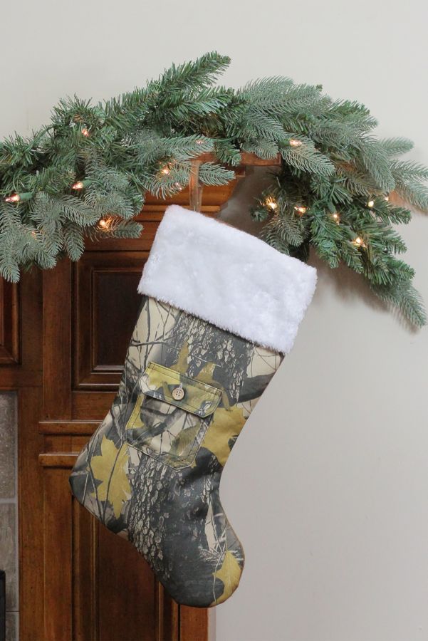 Slide View: 2: Tree Camo Christmas Stocking