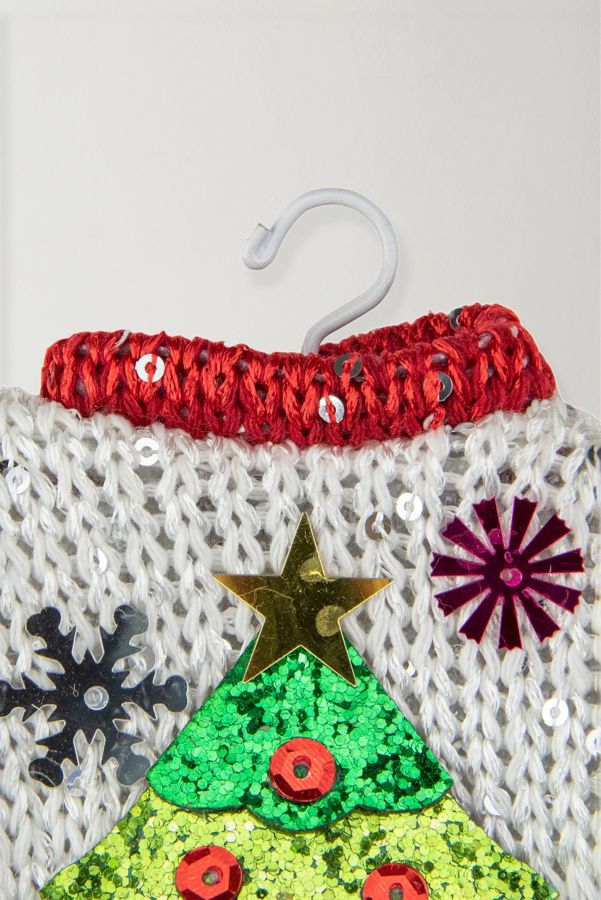 Slide View: 3: Knitted 8in Ugly Christmas Sweater Ornament