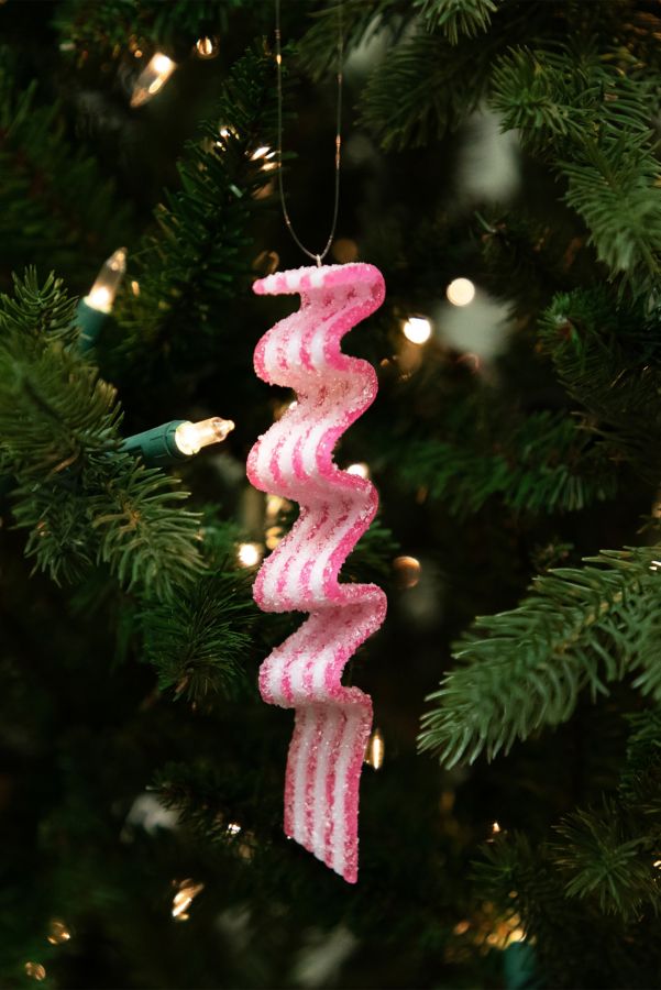 Slide View: 2: Sugar Coated Ribbon Candy Christmas Ornament Set