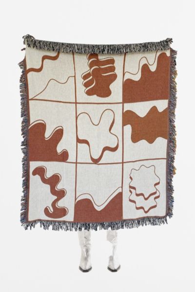 Clr Shop Amoeba Woven Throw Blanket