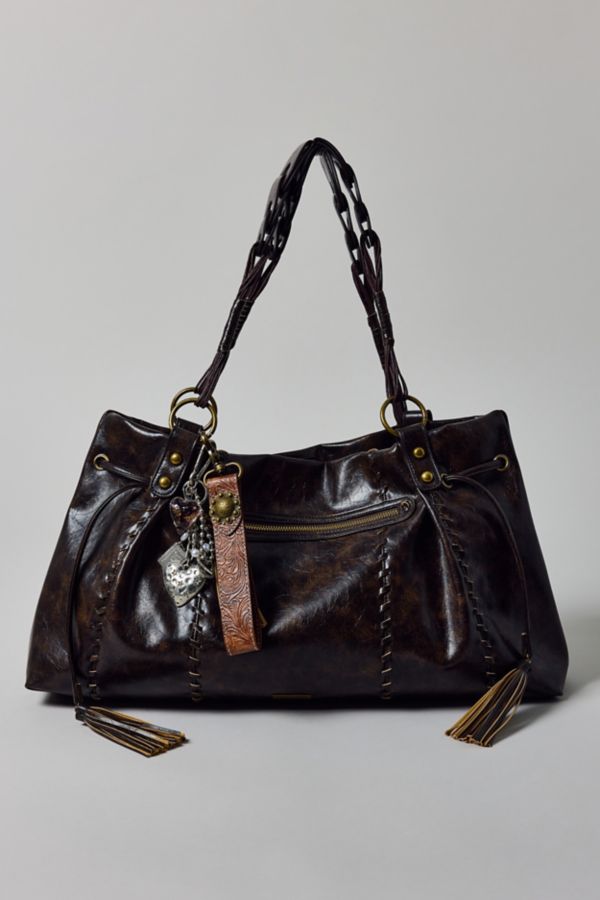 Slide View: 2: BDG Washed Faux Leather Tote Bag