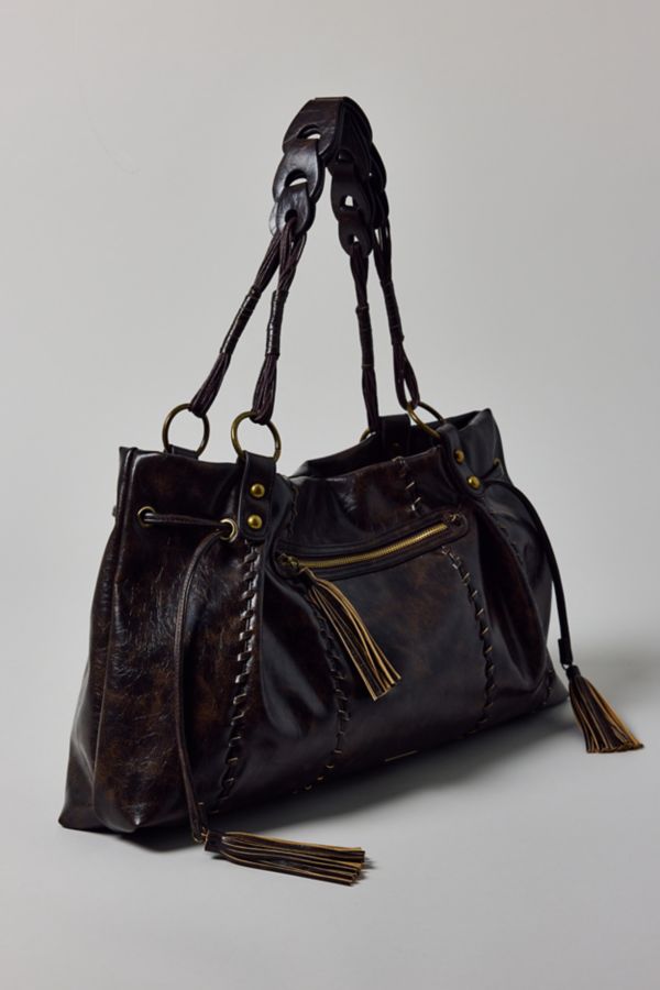 Slide View: 3: BDG Washed Faux Leather Tote Bag