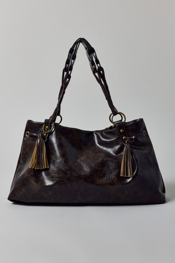 Slide View: 4: BDG Washed Faux Leather Tote Bag