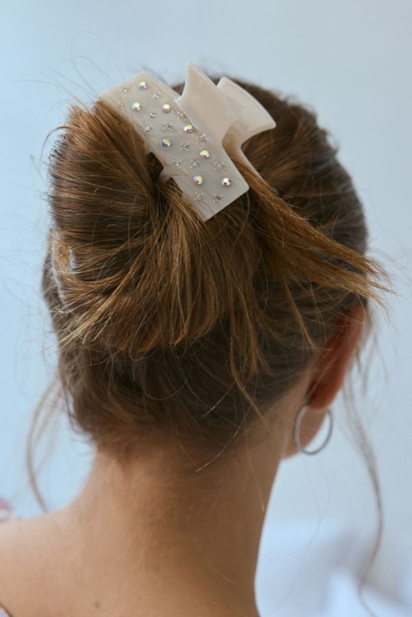 Slide View: 1: Rhinestone Embellished Claw Clip