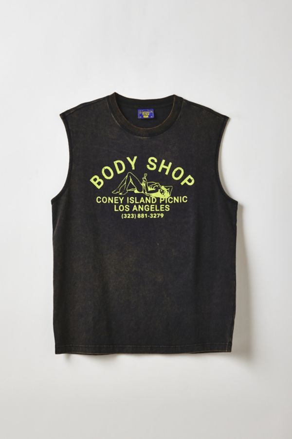 Slide View: 1: Coney Island Picnic Body Shop Graphic Muscle Tee