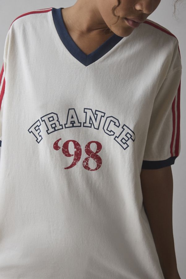 Slide View: 4: 1998 France Oversized V-Neck Jersey Tee