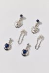 Thumbnail View 2: Ensemble de Boucles d'Oreilles Cass Coeur Gemme Médaillon